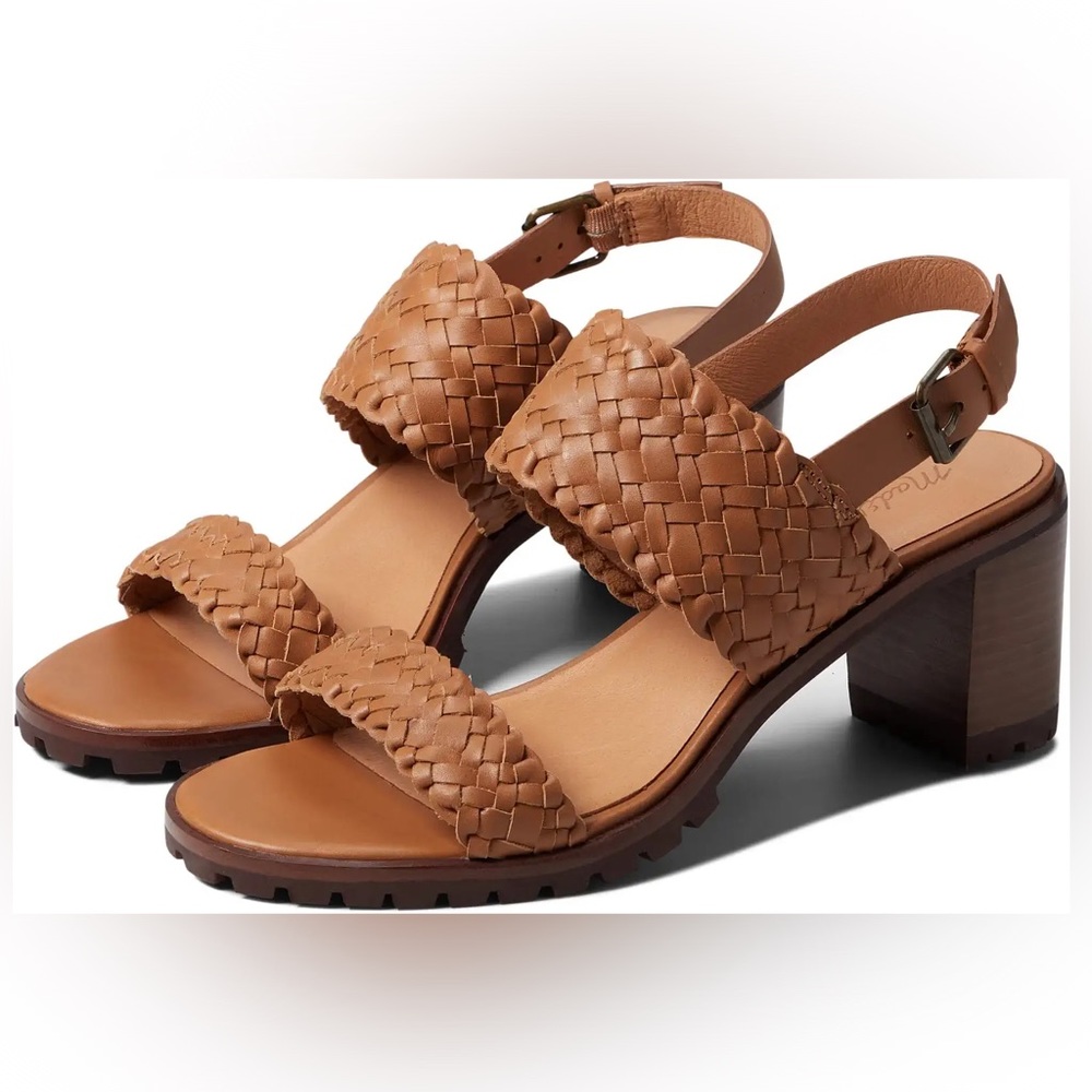 The Kiera Lugsole Sandal in Woven Leather, 7, New in Box